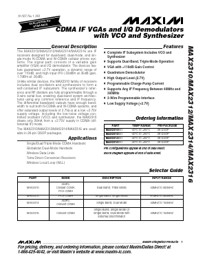 MAX2310EEI Datasheet PDF Maxim Integrated