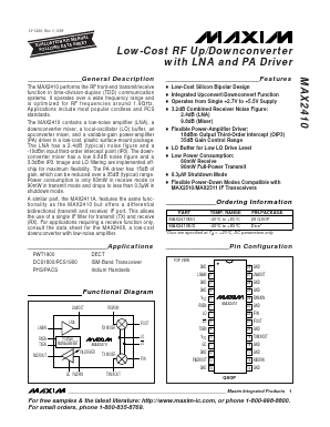 MAX2410E/D Datasheet PDF Maxim Integrated