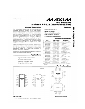 MAX250C_D Datasheet PDF Maxim Integrated