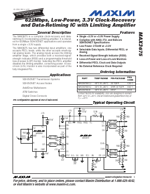 MAX3675E Datasheet PDF Maxim Integrated
