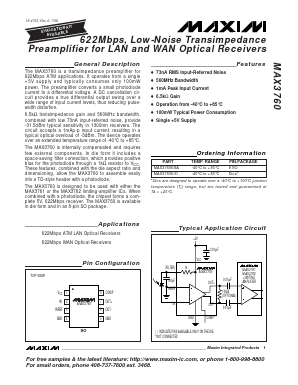MAX3760ESA Datasheet PDF Maxim Integrated