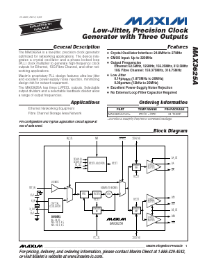 MAX3625A Datasheet PDF Maxim Integrated