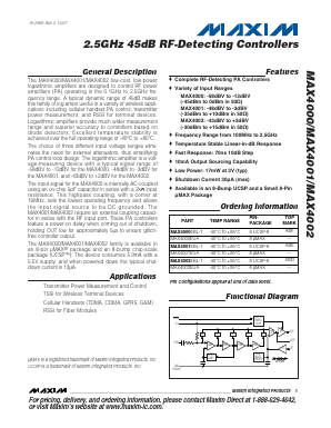 MAX4002 Datasheet PDF Maxim Integrated