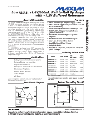 MAX4039EUB Datasheet PDF Maxim Integrated