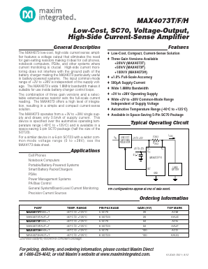 MAX4073 Datasheet PDF Maxim Integrated