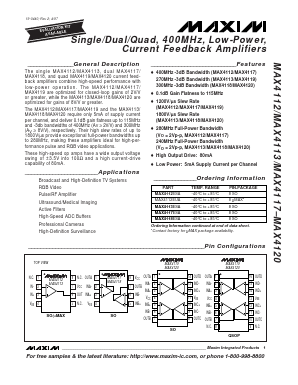 MAX4120ESD Datasheet PDF Maxim Integrated