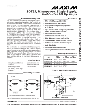 MAX4163 Datasheet PDF Maxim Integrated