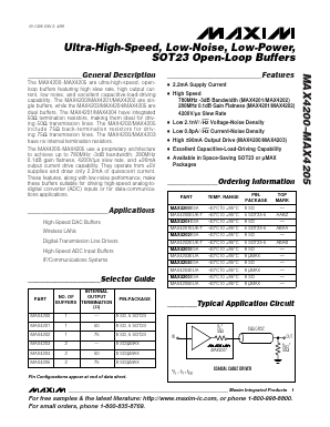 MAX4205EUA Datasheet PDF Maxim Integrated
