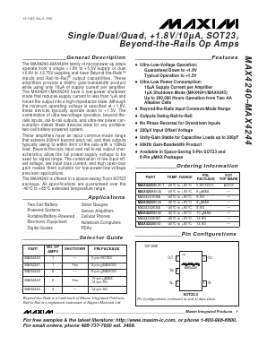 MAX4244 Datasheet PDF Maxim Integrated
