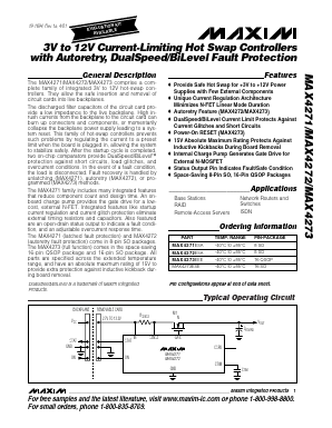MAX4272 Datasheet PDF Maxim Integrated