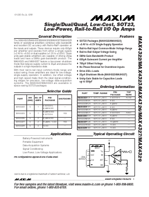 MAX4326 Datasheet PDF Maxim Integrated