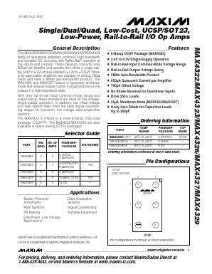 MAX4326 Datasheet PDF Maxim Integrated