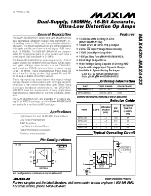 MAX4433EUA Datasheet PDF Maxim Integrated