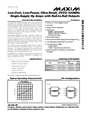 MAX4412EXK-T Datasheet PDF Maxim Integrated
