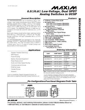 MAX4684 Datasheet PDF Maxim Integrated