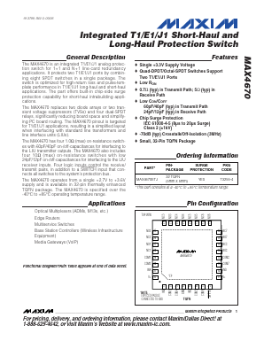 MAX4670ETJ Datasheet PDF Maxim Integrated