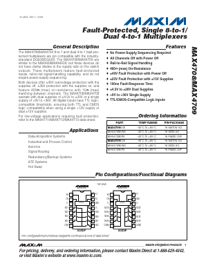 MAX4709EWE Datasheet PDF Maxim Integrated