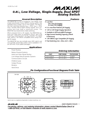 MAX4736EUB Datasheet PDF Maxim Integrated