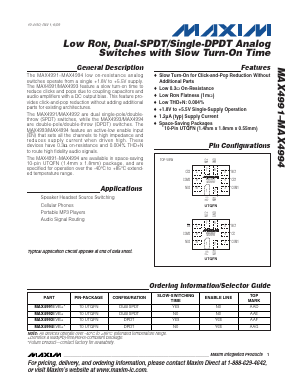 MAX4994 Datasheet PDF Maxim Integrated