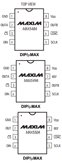 MAX550ACUA Datasheet PDF Maxim Integrated