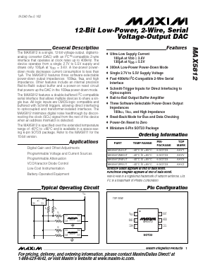 MAX5812 Datasheet PDF Maxim Integrated