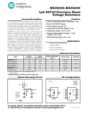 MAX6006 Datasheet PDF Maxim Integrated