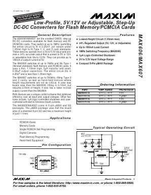 MAX606EUA Datasheet PDF Maxim Integrated