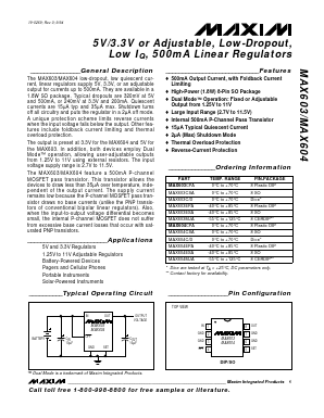 MAX604CSA Datasheet PDF Maxim Integrated