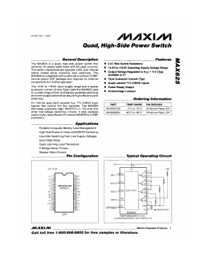 MAX625CNG Datasheet PDF Maxim Integrated