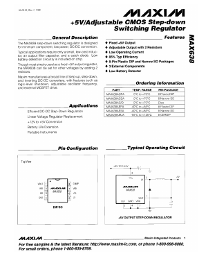 MAX638AE Datasheet PDF Maxim Integrated