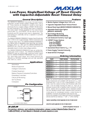 MAX6417 Datasheet PDF Maxim Integrated