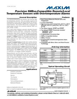 MAX6692 Datasheet PDF Maxim Integrated