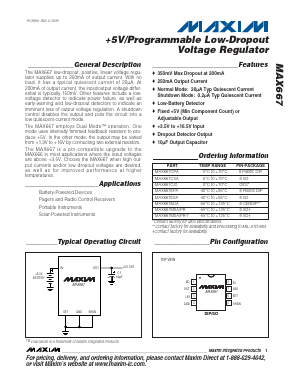 MAX667C Datasheet PDF Maxim Integrated