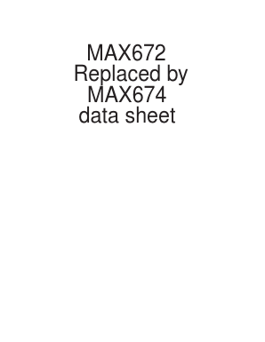 MAX672 Datasheet PDF Maxim Integrated