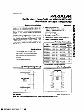 MAX678BCPP Datasheet PDF Maxim Integrated