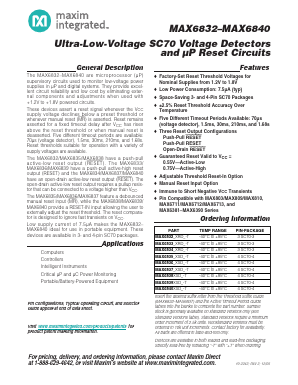 MAX6839 Datasheet PDF Maxim Integrated