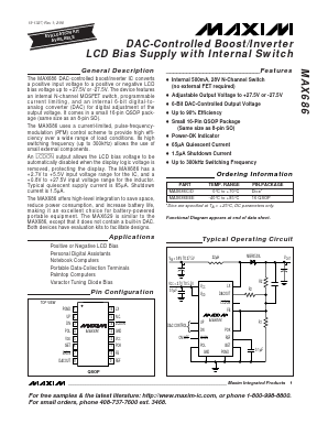 MAX686 Datasheet PDF Maxim Integrated