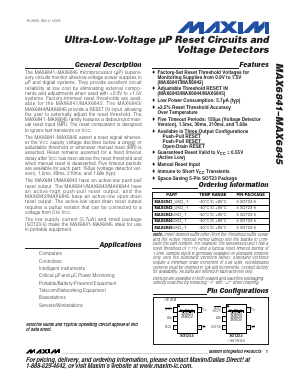 MAX6843UKD0 Datasheet PDF Maxim Integrated