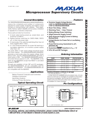 MAX690A-MAX805L Datasheet PDF Maxim Integrated