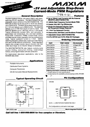 MAX758CSA Datasheet PDF Maxim Integrated