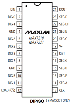 MAX7221CNG Datasheet PDF Maxim Integrated