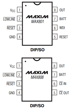 MAX801 Datasheet PDF Maxim Integrated