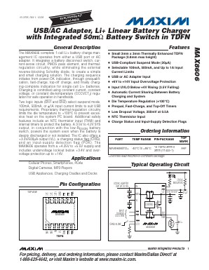 MAX8606 Datasheet PDF Maxim Integrated
