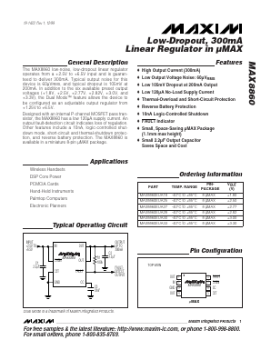 MAX8860EUA Datasheet PDF Maxim Integrated