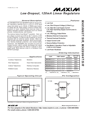 MAX8863S Datasheet PDF Maxim Integrated