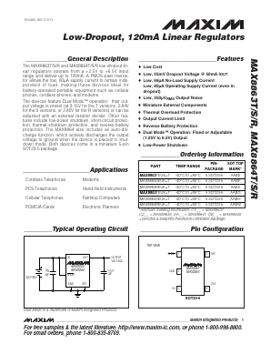 MAX8864TEUK Datasheet PDF Maxim Integrated