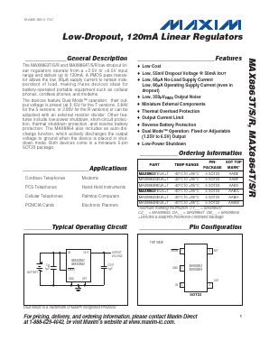 MAX8864REUK+T Datasheet PDF Maxim Integrated