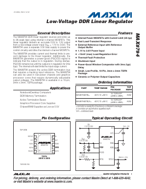 MAX8794ETB/V Datasheet PDF Maxim Integrated