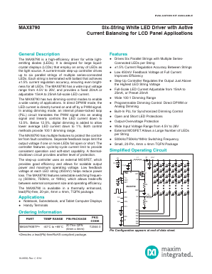 MAX8790 Datasheet PDF Maxim Integrated