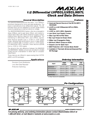 MAX9320A Datasheet PDF Maxim Integrated